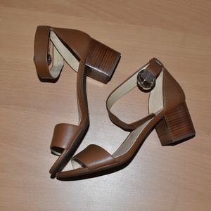 Michael kors leather Lena wedge sandals